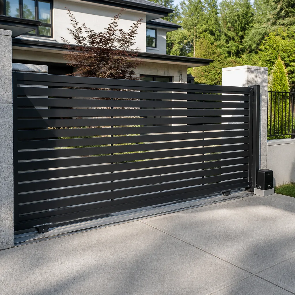 Sliding driveway gates